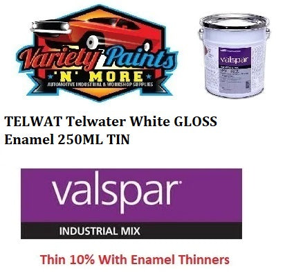 TELWAT Telwater White GLOSS Enamel 250ML TIN