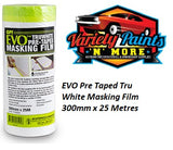 EVO Pre Taped Tru White Masking Film 300mm x 25 Metres