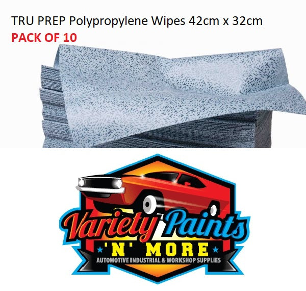 TRU PREP Polypropylene Wipes 42cm x 32cm PACK OF 10