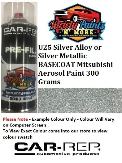 U25 Silver Alloy or Silver Metallic BASECOAT Mitsubishi Aerosol Paint 300 Grams 1IS 16A