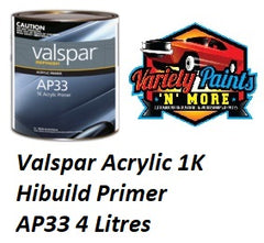 Valspar Acrylic 1K Hibulid Primer AP33 4 Litre