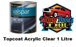 Valspar Acrylic Clear Topcoat Gloss AC303 1 Litre AC303-001