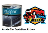 Valspar Acrylic Clear Topcoat AC303 4 Litre AC303-004