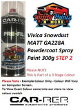 Vivica Snowdust MATT GA228A Powdercoat Spray Paint 300g STEP 2