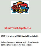 W31 Mitsubishi White Acrylic Touch Up Paint 50ml Bottle With Brush