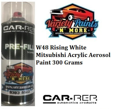 W48 Rising White Mitsubishi Acrylic Aerosol Paint 300 Grams