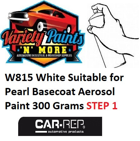 W815 White Suitable for Pearl Basecoat Aerosol Paint 300 Grams