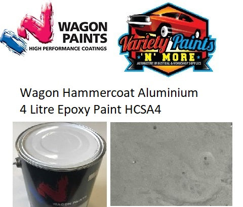 Wagon Hammercoat Aluminium 4 Litre Epoxy Paint HCSA4