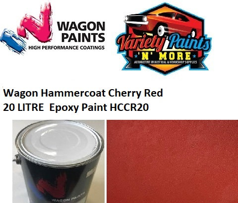 Wagon Hammercoat Cherry Red 20 Litre Epoxy Paint HCCR20
