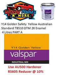 Y14 Golden Safety Yellow Australian Standard TB510 DTM 2K Enamel 4 Litres PART A