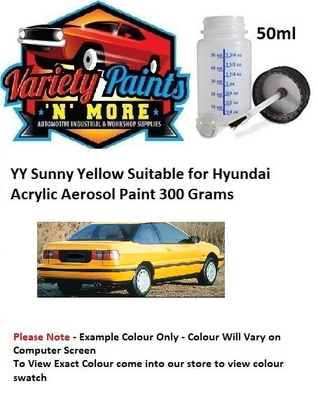 YY Sunny Yellow Suitable for Hyundai Acrylic Touch Up Bottle 50ml