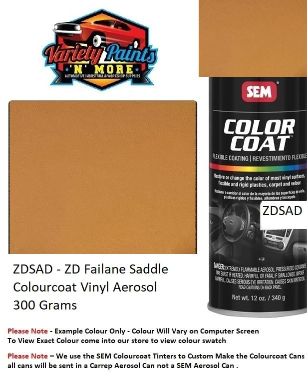 ZD Fairlane Saddle Colourcoat Vinyl Aerosol 300 Grams