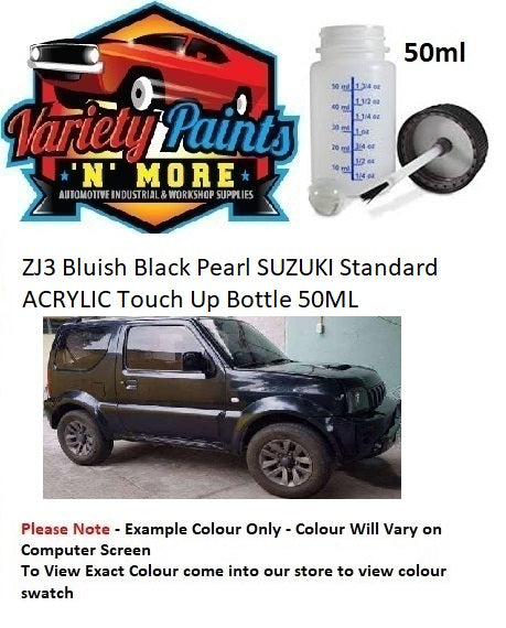 ZJ3 Bluish Black Pearl SUZUKI Standard Acrylic 50ML Touch Up Bottle with Brush