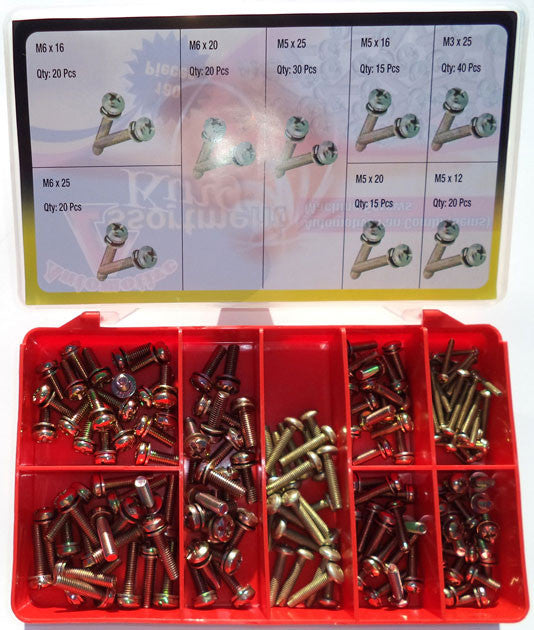 Torres Pan Combi (Sems) Machine Screws Auto 180 pieces per box