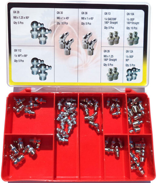 Torres Grease Nipples(Various) small sizes 50 pieces per box.