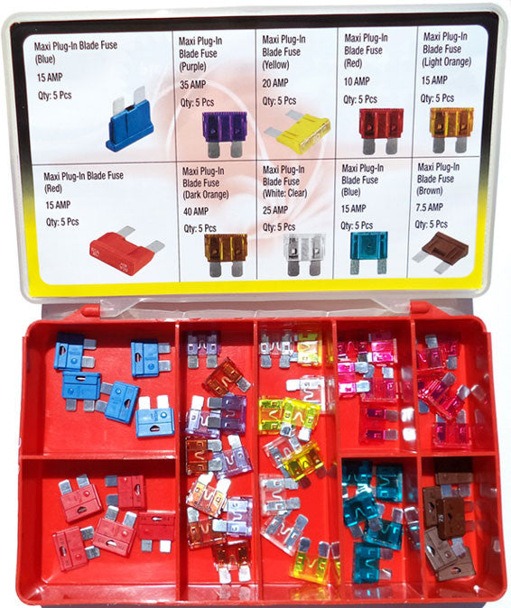 Torres Maxi -Plug In Blade Fuses. 50 pieces per box.