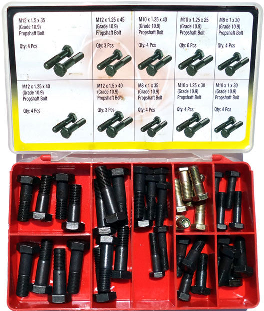 Torres Propshaft Bolts Assorted Grade 10.9. 40 pieces per box.