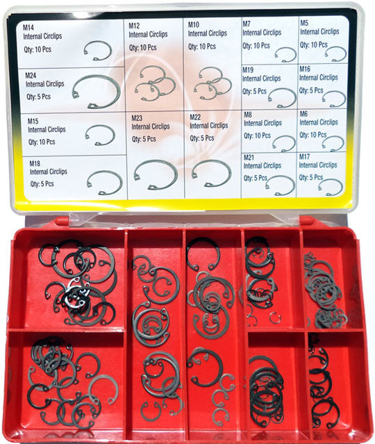 Torres Internal Circlips Din 472. 120 pieces per box.