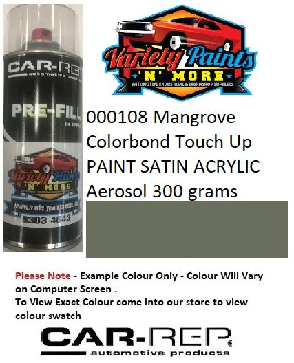 000108 Mangrove Colorbond® Touch Up PAINT SATIN ACRYLIC Aerosol 300 grams