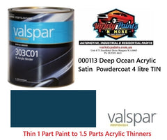 000113 Colorbond® Deep Ocean Acrylic Satin  Powdercoat 4 litre TIN