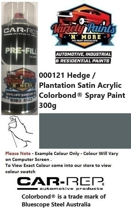 000121 Hedge / Plantation Satin Acrylic Colorbond® Spray Paint 300g