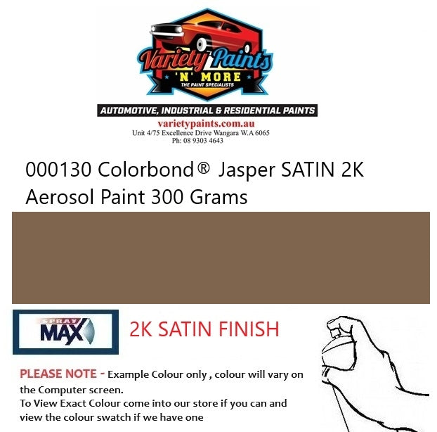 000130 Colorbond® Jasper SATIN 2K Aerosol Paint 300 Grams