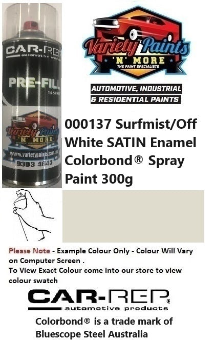 000137 Surfmist/Off White SATIN Enamel Colorbond® Spray Paint 300g