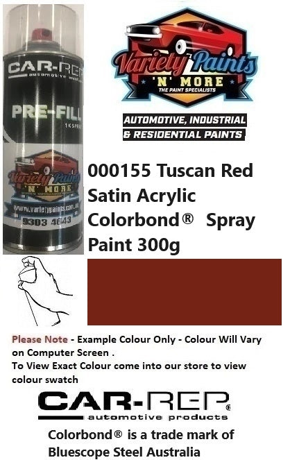 000155 Tuscan Red Satin Acrylic Colorbond®  Spray Paint 300g