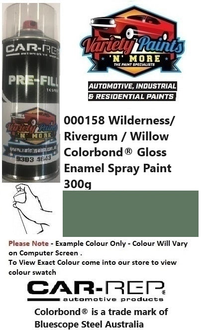 000158 Wilderness/ Rivergum / Willow Colorbond® Gloss Enamel Spray Paint 300g