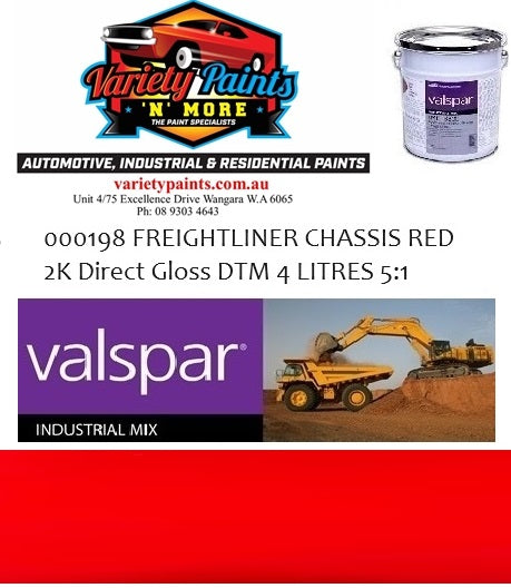 000198 FREIGHTLINER CHASSIS RED 2K Direct Gloss DTM 4 LITRES