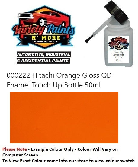 000222 Hitachi Orange Gloss QD Enamel Touch Up Bottle 50ml