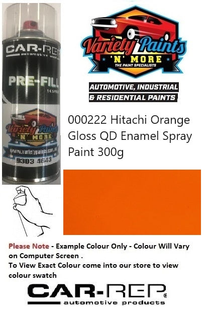 000222 Hitachi Orange Gloss QD Enamel Spray Paint 300g 1IS BOX3A