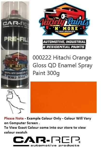 000222 Hitachi Orange Gloss QD Enamel Spray Paint 300g 1IS 99A