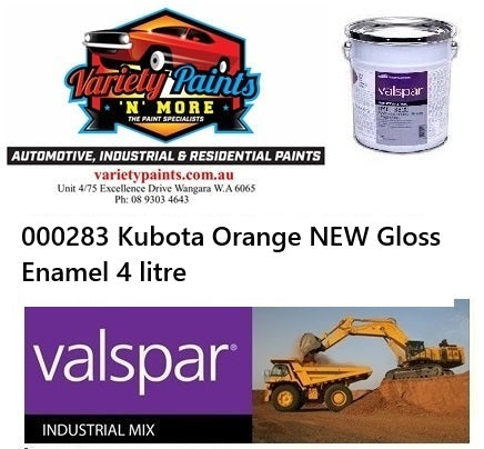 000283 Kubota Orange NEW Enamel 4 litre