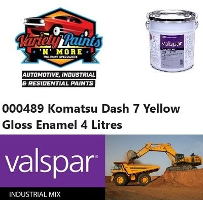 000489 Komatsu Dash 7 Yellow Gloss Enamel 4 Litres