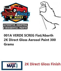 001A VERDE SCREG Fiat/Abarth 2K Direct Gloss Aerosol Paint 300 Grams