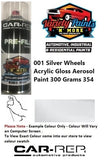 001 Silver Wheels Acrylic Gloss Aerosol Paint 300 Grams 354