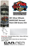 001 Silver Wheels BASECOAT Aerosol Paint 300 Grams 354