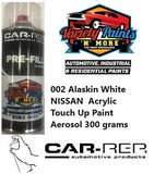 002 Alaskin White NISSAN  Acrylic Touch Up Paint Aerosol 300 grams