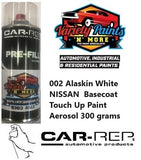 002 Alaskin White NISSAN Basecoat Touch Up Paint Aerosol 300 grams  