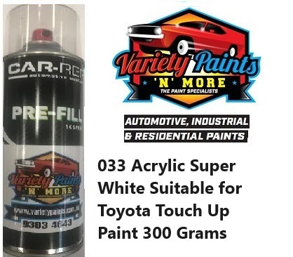 033 Super White Acrylic Suitable for Toyota Touch Up Paint 300 Grams
