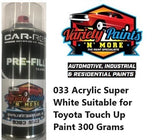 033 Acrylic Super White Suitable for Toyota Touch Up Paint 300 Grams