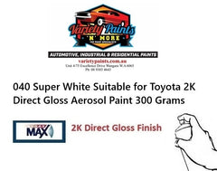 040 Super White Suitable for Toyota 2K Direct Gloss Aerosol Paint 300 Grams