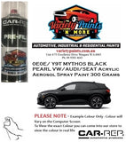 0E0E/ Y9T MYTHOS BLACK PEARL VW/AUDI/SEAT Acrylic Aerosol Spray Paint 300 Grams