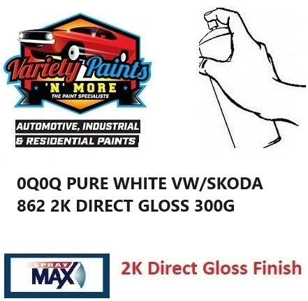 0Q0Q / C9A PURE WHITE VW/SKODA 862 2K DIRECT GLOSS 300G