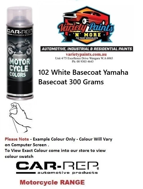102 White Basecoat Yamaha Basecoat 300 Grams
