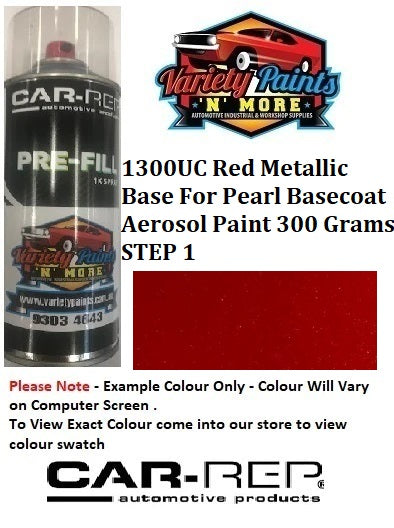 1300UC Red Metallic Base For Pearl Basecoat  Aerosol Paint 300 Grams STEP 1