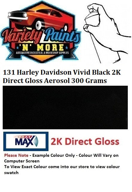 131 Harley Davidson Vivid Black 2K Direct Gloss Aerosol 300 Grams
