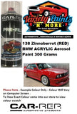 138 Zinnoberrot (RED) BMW ACRYLIC Aerosol Paint 300 Grams