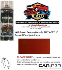 147B Rosso Geranio Metallic FIAT ACRYLIC Aerosol Paint 300 Grams
